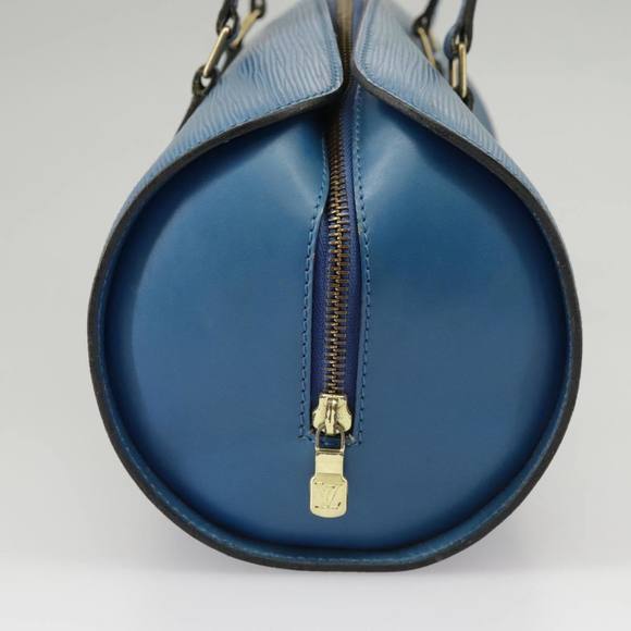 LOUIS VUITTON Epi Soufflot Hand Bag Blue M52225 LV Auth 100524 - Picture 4 of 16